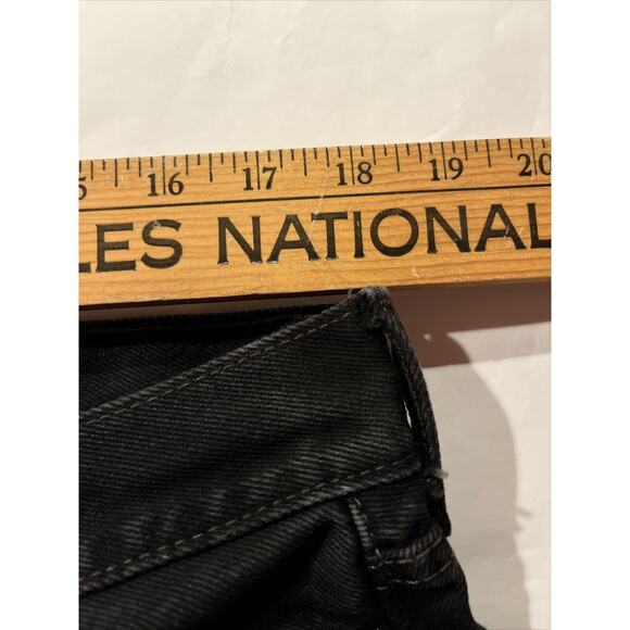 Levis 505 Jeans Mens 38x32 Regular Fit Straight Denim 100% Cotton Black Y2k EUC - Picture 4 of 10